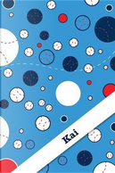 Etchbooks Kai, Baseball, Wide Rule, 6 X 9', 100 Pages by Etchbooks