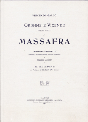 Origini e Vicende della Città di Massafra by Vincenzo Gallo