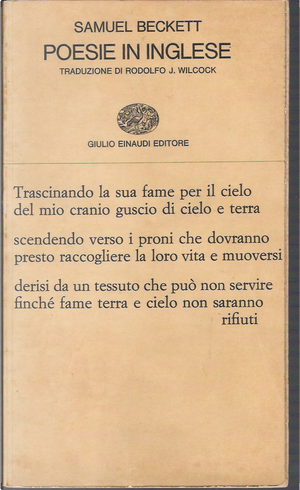 Poesie in inglese by Samuel Beckett