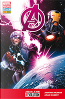 Avengers #4 by Bob Burden, Dustin Weaver, Jonathan Hickman, Juan Doe, Justin Ponsor, Kelly Sue DeConnick, Mark Bagley, Pete Woods, Rain Baredo, Scott Hanna