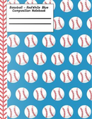 Baseball Red White Blue Composition Notebook - Wide Ruled by Rengaw Creations