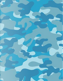 Camouflage Blue Notebook - Wide Ruled by Rengaw Creations