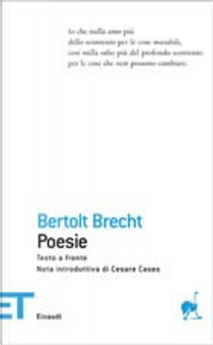Poesie by Bertolt Brecht