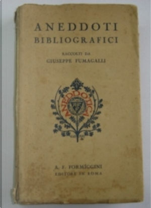 Aneddoti bibliografici by Giuseppe Fumagalli