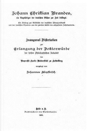 Johann Christian Brandes by Johannes Klopfleisch