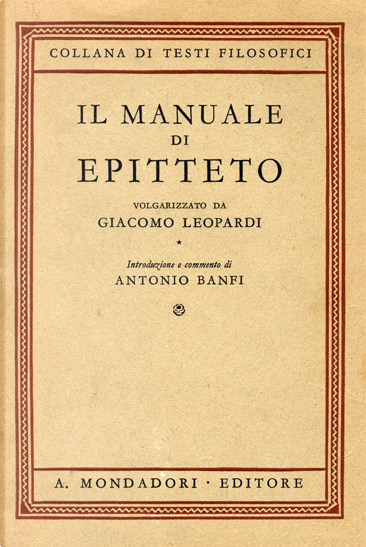 IL MANUALE DI Epitteto Traduzione Giacomo Leopardi Edizioni Di Uomo 1945  Numerat EUR 36,50 - PicClick IT