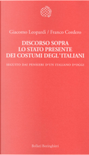Discorso sopra lo stato presente dei costumi degl'italiani by Franco Cordero, Giacomo Leopardi