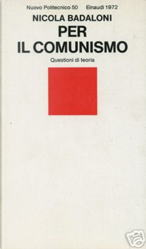 Per il comunismo by Nicola Badaloni