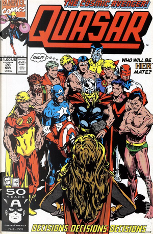 Quasar Vol.1 #28 by Mark Gruenwald