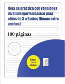 Hoja de práctica con renglones de Kindergarten básico para niños de 3 a 6 años (líneas extra anchas) by James Patrick