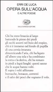 Opera sull'acqua by Erri De Luca