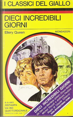 Dieci Incredibili Giorni By Ellery Queen, Arnoldo Mondadori Editore ...