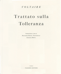 Trattato sulla tolleranza by Voltaire