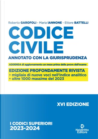 Kit Codici Esame Avvocato 2023: Codice civile-Codice penale e delle leggi  penali speciali-Codice di procedura civile-Codice di procedura penale e  leggi speciali. Annotati con la giurisprudenza di Maria Iannone, Roberto  Garofoli, Neldiritto