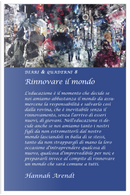 Rinnovare il mondo by Hannah Arendt