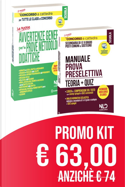 Concorso Scuola. Concorso ordinario scuola secondaria di I e II grado su  posto comune e di sostegno. Manuale prova preselettiva. Teoria + quiz. Con