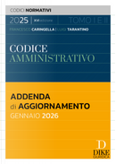 Codice amministrativo. Addenda di aggiornamento Gennaio 2026 by Francesco Caringella, Luigi Tarantino