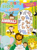 Colora gioca attacca gli animali. Activity book con puffy stickers
