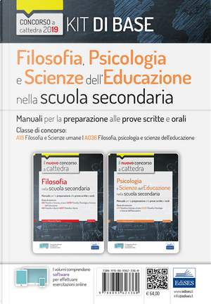 Kit filosofia, psicologia e scienze dell'educazione nella scuola secondaria. Manuali per la preparazione al concorso a cattedra classe A18 by Adriana Schiedi, Linda De Feo
