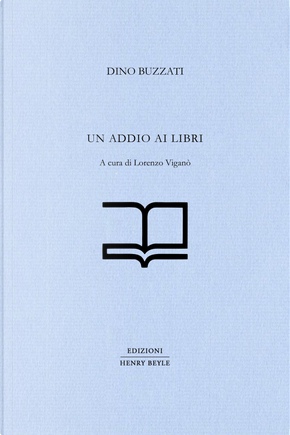 Un addio ai libri by Dino Buzzati