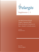 Pelargòs. Supplemento. Atti Della Giornata Di Studi (Napoli, 13 Gennaio 2020). Vol. 1: Efesia (Lemno) Da «interfaccia Tra Egeo E Anatolia» a Cleruchia Ateniese