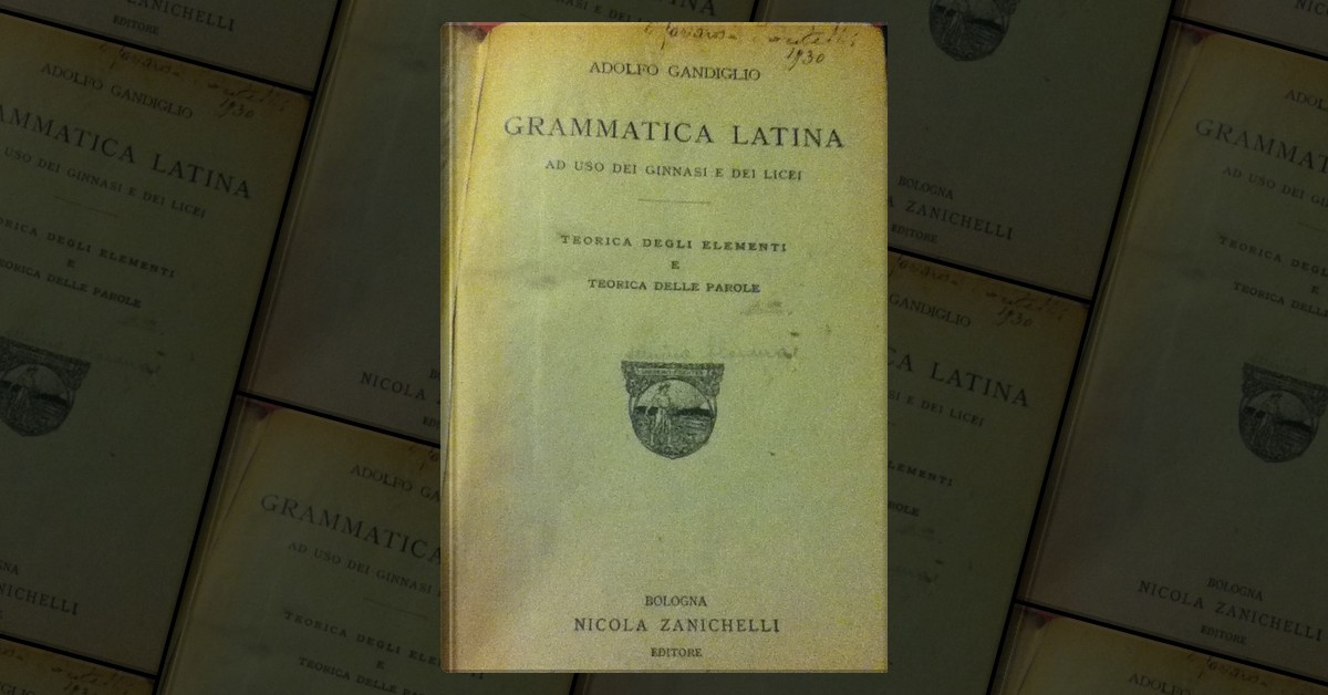 Grammatica latina ad uso dei ginnasi e dei licei di Adolfo Gandiglio,  Zanichelli, Copertina rigida - Anobii